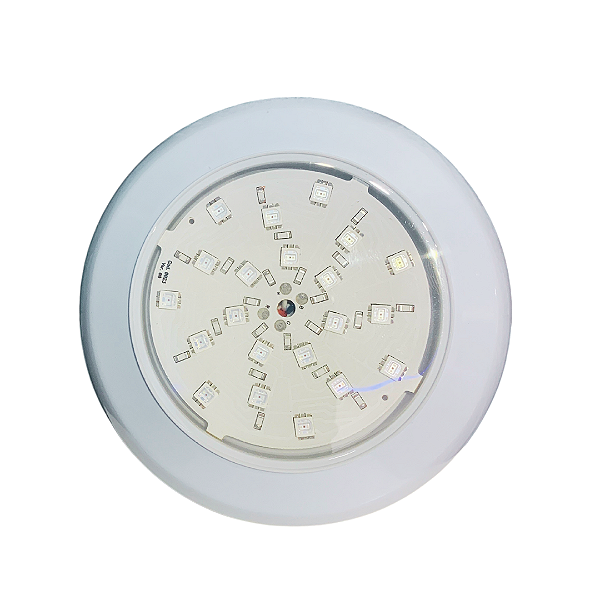 REFLETOR LED PISCINA 27W RGB 125MM EM ABS - (SUPER POTENTE)