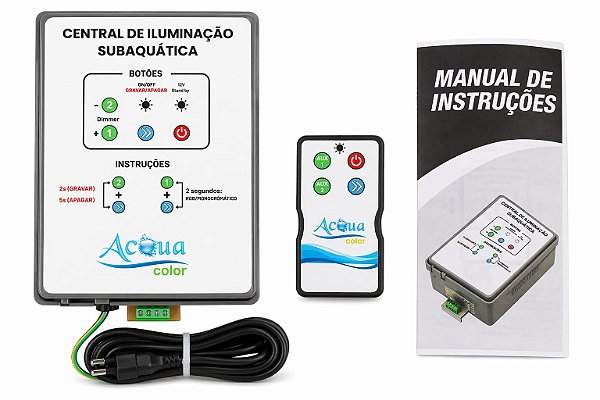 CENTRAL DE COMANDO E CONTROLE LED PISCINA 75W ACQUA COLOR