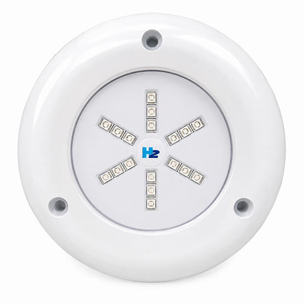 Luminária Refletor de Casco para Barcos e Lanchas 18W Azul 80mm