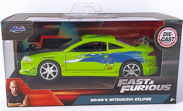 Miniatura Mitsubishi Eclipse do Brian Velozes e Furiosos 1:32 Jada Toys
