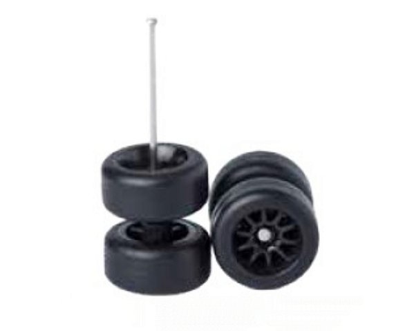 Rodas com pneus de borracha para customização de miniaturas 1:64