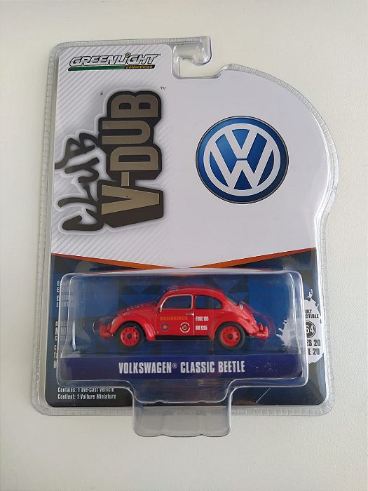 Miniatura Fusca do Corpo de Bombeiros Greenlight