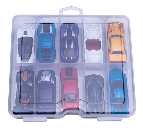 Maleta com 10 nichos para miniaturas 1:64