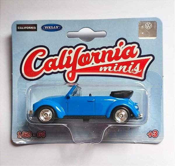 Miniatura FUSCA AZUL CONVERSÍVEL California Minis