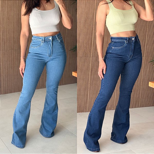 Calça Jeans Flare
