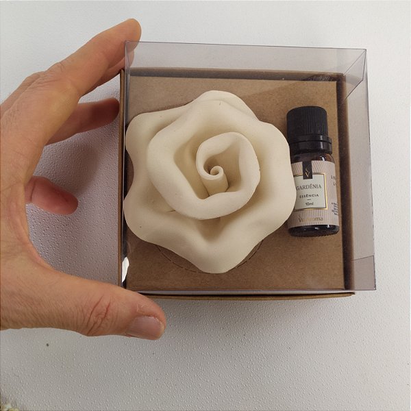 ROSA DE CERÂMICA - AROMATIZADOR DE AMBIENTES (com essência)