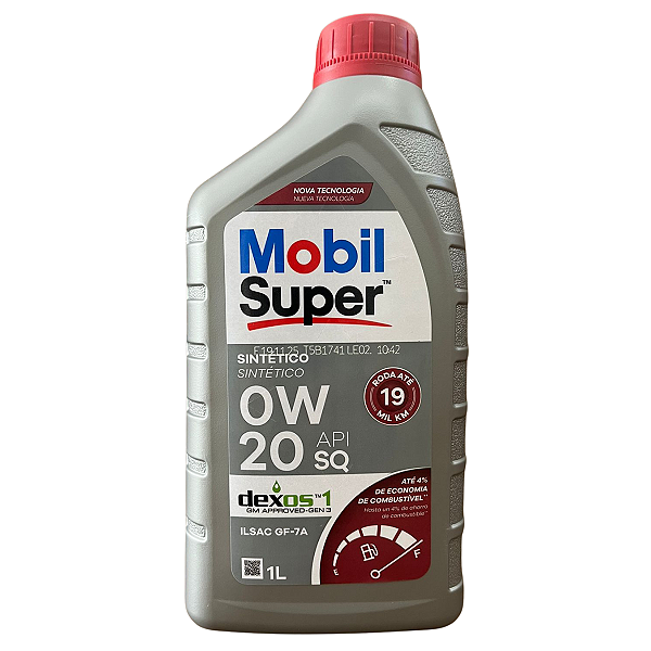 Óleo 0W20 Sintético Dexos 1 API SQ 1LT - Mobil