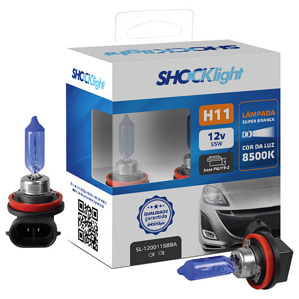 Lâmpada H11 Super Branca 12V 55W (PAR) - SL120011SBBA