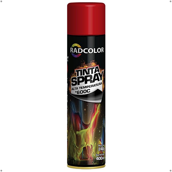 Spray Vermelho Alta Temperatura 400ML Radnaq - RC2145