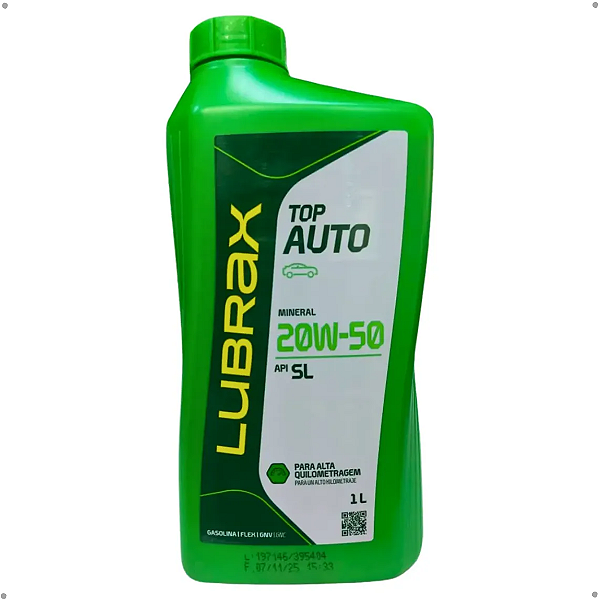 Óleo 20W50 SL 1LT LUBRAX