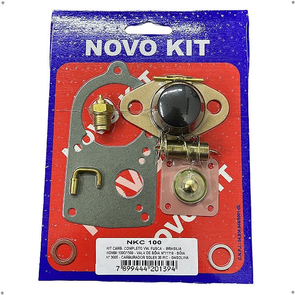 Kit De Carburador Completo Solex 30 Pic Novo Kit - NKC 100