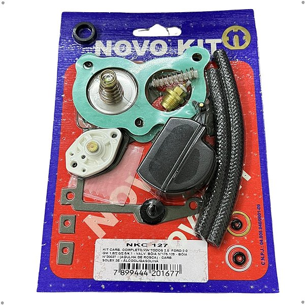 Kit De Carburador Completo Solex 3E Alc/Gas Novo Kit - NKC 127