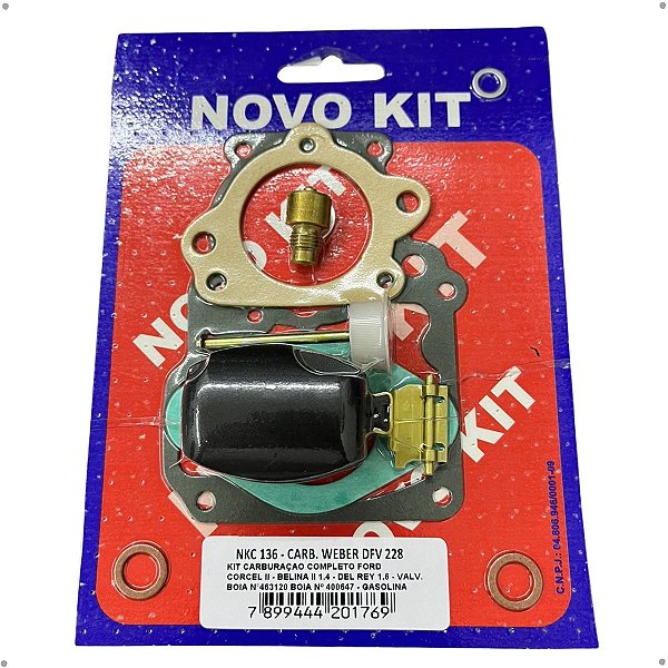 Kit De Carburador Completo DFV 228 Novo Kit - NKC 136