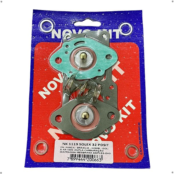 Kit De Carburador Parcial Solex Dupla Novo Kit - NK 1119