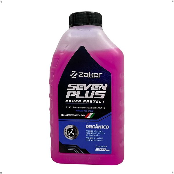 Aditivo Radiador Rosa Pronto Uso 500ML Zaker Seven Plus