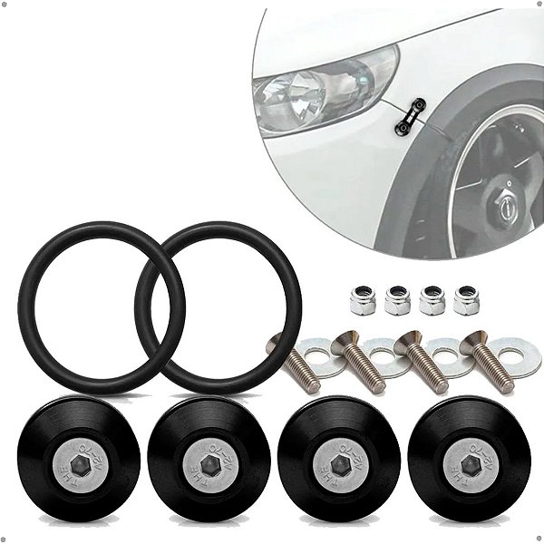 Trava De Para-Choque Preto Para Aplicação (Parafuso) (Par) - TPA08