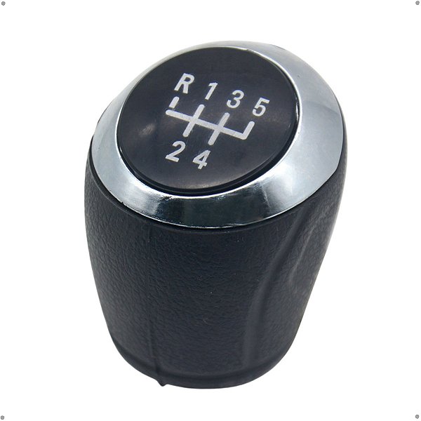 Bola De Câmbio Preta Aro Cromado NAT - 400532