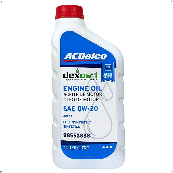 Óleo 0W20 Sintético API SP Dexos 1 1LT Ac Delco - 98553888