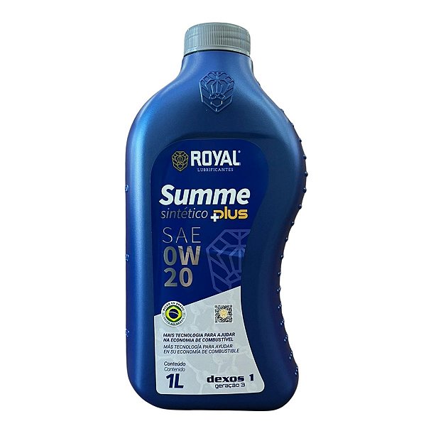 Óleo 0W20 Sintético Dexos Plus API SQ 1LT Royal