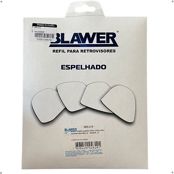 Espelho Lado Esquerdo (Refil) (Menor) BLAWER - 4012-E