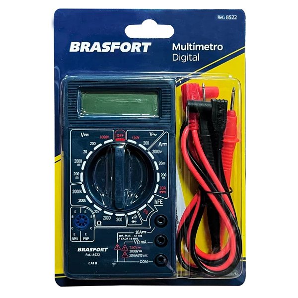 Multímetro Digital Com Alarme BRASFORT - 8522