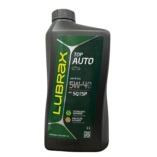 Óleo 5W40 SQ / SP (Sintético) Top Auto 1LT - Lubrax
