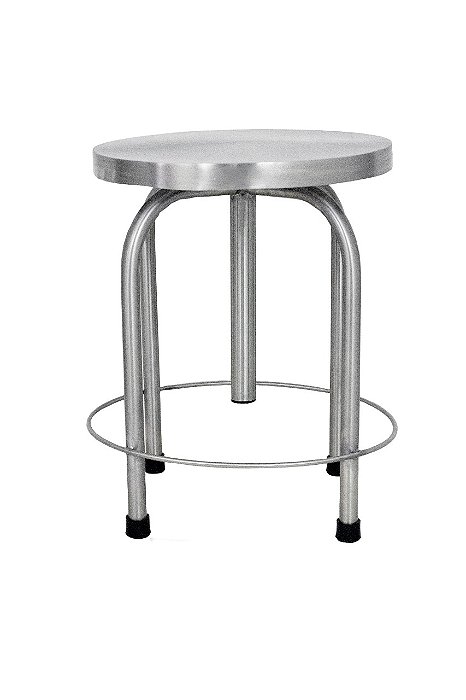 BANCO GIRATÓRIO EM AÇO INOX