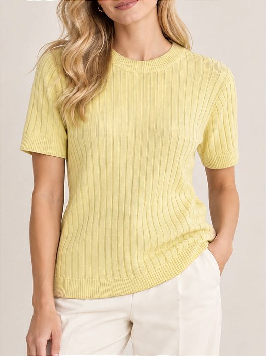 BLUSA BASICA CANELADA
