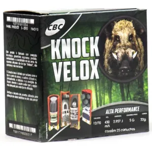 Cartucho CBC 12/70 Balote Knock Slug – Caixa 25 UN