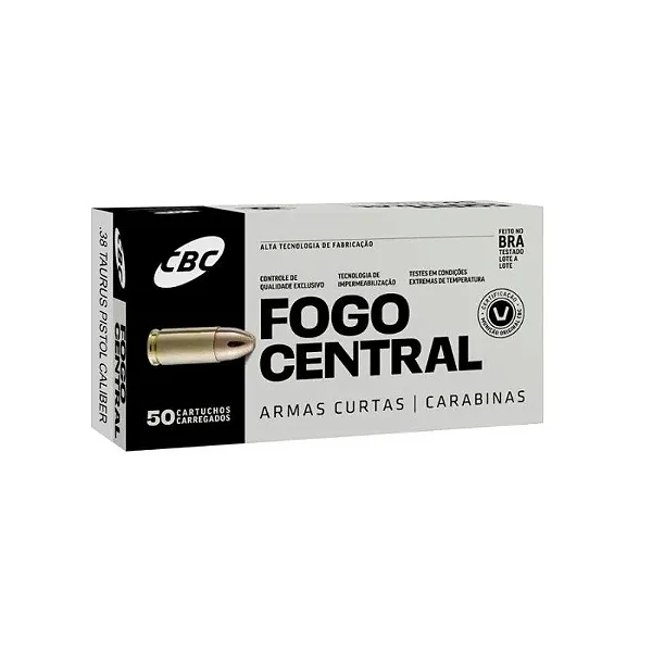 Munição CBC .38 TPC ETOG 124gr – 50un