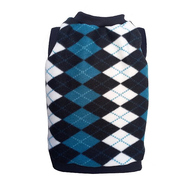 Agasalho de Soft Xadrez Blue Sem Capuz