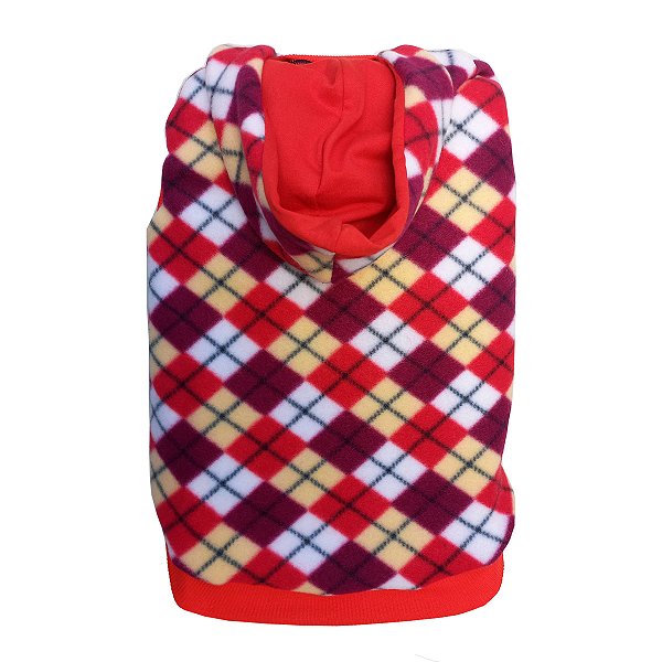 Agasalho de Soft Xadrez Red