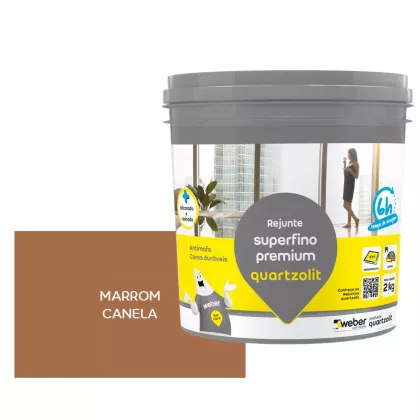 Rejunte Superfino Premium Marrom Canela 2kg Quartzolit