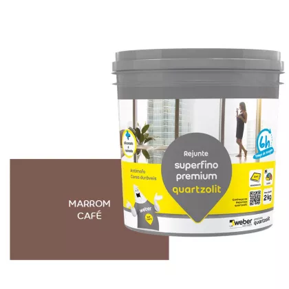 Rejunte Superfino Premium Café 2kg Quartzolit