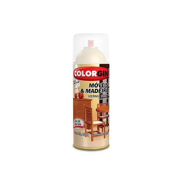 Spray Verniz Para Móveis Madeira Natural Fosco 350ml Colorgin