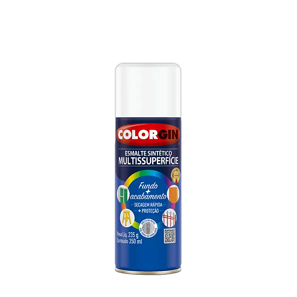 Spray Esmalte Sintético Multissuperficie Branco 350ml Colorgin