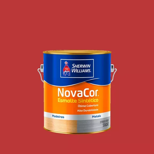 Tinta Esmalte Sintético Novacor Brilho 3,6 L Vermelho 31145301 Sherwin Williams
