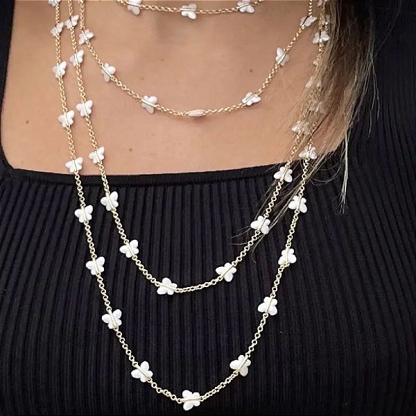 COLAR LONGO BUTTERFLIES OF PEARL