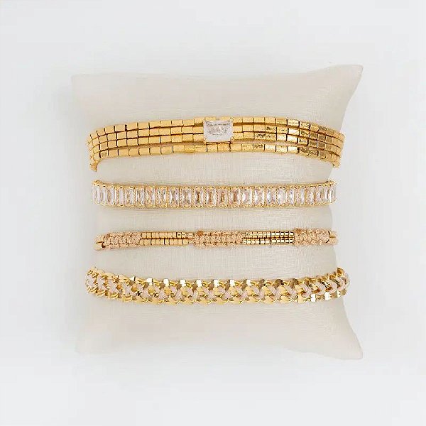PULSEIRA ELOS FIO DE SEDA NUDE 2FIOS
