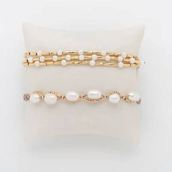 PULSEIRA ELOS PÉROLAS ENTRELAÇADAS