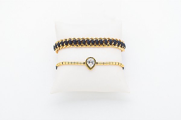 PULSEIRA ELOS REALEZA GOTA PRETA
