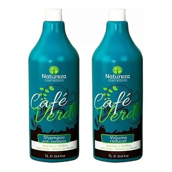 Escova Progressiva De Cafe Verde Natureza Cosméticos 2x1000ml