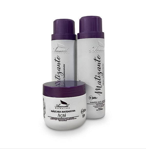 Kit Tratamento Aramath Matizante Extrato de Açai Home Care