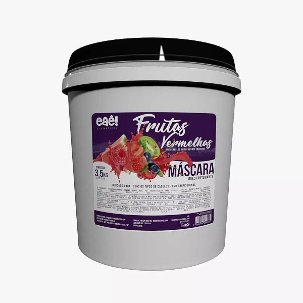 Máscara Hidratante Frutas Vermelhas Eaê Cosméticos 3,5kg