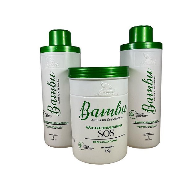 Reconstrução Capilar Broto De Bambu Aramath (3 × 1000 Ml)