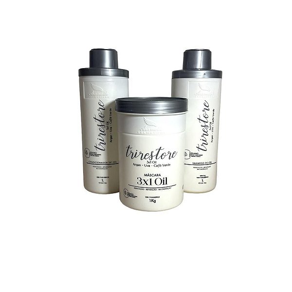 Kit Profissional Aramath Tri Restore Óleo Argan(3 X 1000ml)