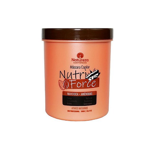 máscara fortalecedora nutri force natureza cosméticos 1kg