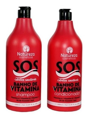 Kit S.o.s Banho De Vitamina Natureza Cosméticos 2 X 1000ml - SHALOM ...