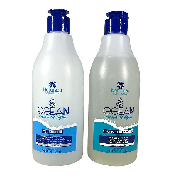 Escova Progressiva De Agua Ocean Natureza Cosméticos(2x500ml