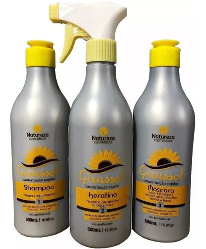 Natureza Cosméticos Cauterização Capilar Girassol 3 Passos